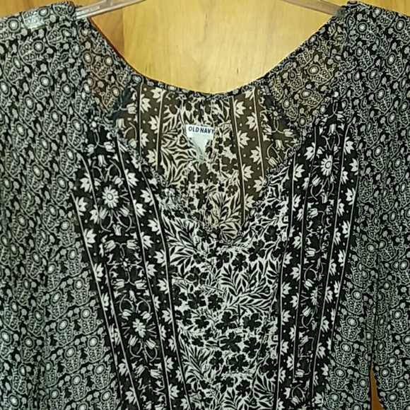 Old Navy Black and White Sheer Dress - Picture 4 of 5